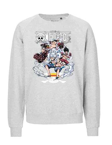 Gear Power Evolution - Pirate, luffy gears, Pirate, anime pirate, gear system, straw hat captain, manga art, grand line - Fairtrade Sweatshirt