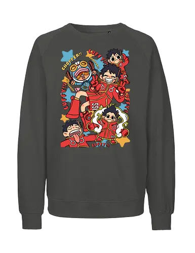 Egghead Adventure - Pirate, luffy egghead, Pirate, anime pirate, egghead arc, futuristic anime, straw hat crew, manga art - Fairtrade Sweatshirt