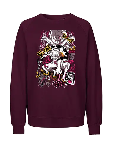 Chaos Energy - Pirate, gear 5 luffy, anime transformation, sun god nika, anime battle, pirate king, manga art, grand line - Fairtrade Sweatshirt
