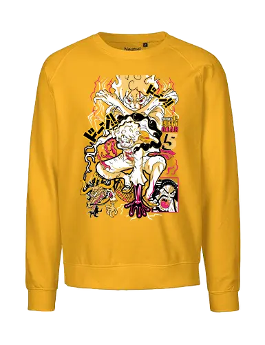 Chaos Energy - Pirate, gear 5 luffy, anime transformation, sun god nika, anime battle, pirate king, manga art, grand line - Fairtrade Sweatshirt