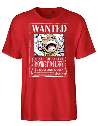 Wanted Emperor - Pirate, gear 5 luffy, wanted poster, pirate emperor, anime pirate, sun god nika, manga design, grand line - Fairtrade T-Shirt