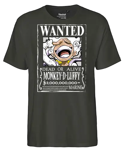 Wanted Emperor - Pirate, gear 5 luffy, wanted poster, pirate emperor, anime pirate, sun god nika, manga design, grand line - Fairtrade T-Shirt