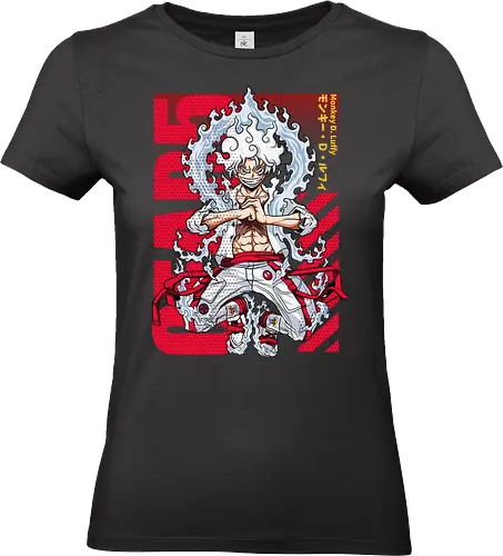 Crimson Impact - Pirate, gear 5 luffy, anime transformation, red aesthetic, anime pirate, manga art, pirate king, grand line - Standard T-Shirt (Women)