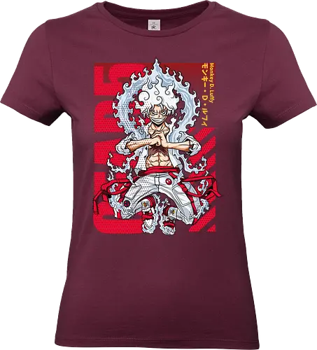 Crimson Impact - Pirate, gear 5 luffy, anime transformation, red aesthetic, anime pirate, manga art, pirate king, grand line - Standard T-Shirt (Women)