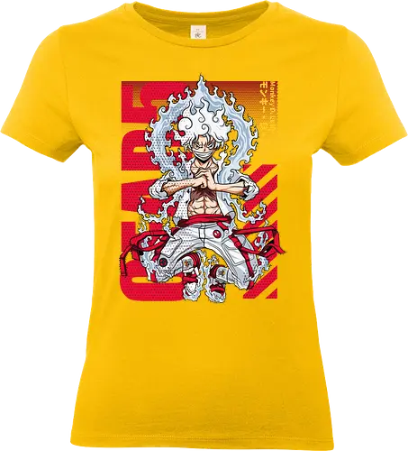 Crimson Impact - Pirate, gear 5 luffy, anime transformation, red aesthetic, anime pirate, manga art, pirate king, grand line - Standard T-Shirt (Women)