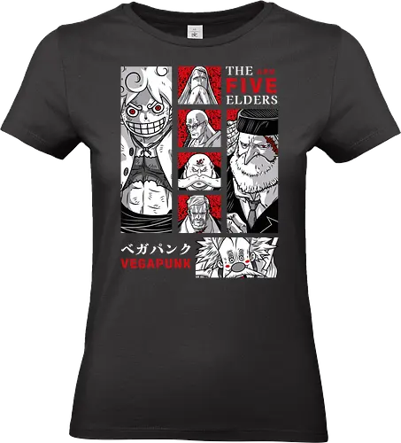 Final Era - five elders, manga panel, anime pirate, egghead arc, Pirate, gorosei, luffy gear 5, anime battle - Standard T-Shirt (Women)