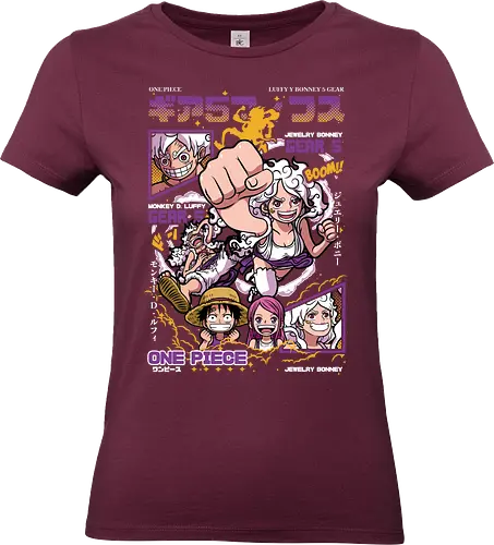 Gear 5 Chaos - Pirate, jewelry bonney, luffy gear 5, anime pirate, egghead arc, worst generation, manga art, anime duo - Standard T-Shirt (Women)