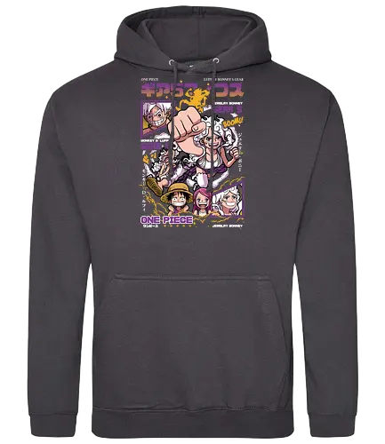 Gear 5 Chaos - Pirate, jewelry bonney, luffy gear 5, anime pirate, egghead arc, worst generation, manga art, anime duo - Standard Hoodie