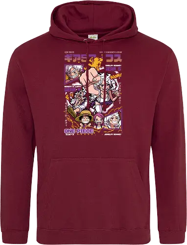 Gear 5 Chaos - Pirate, jewelry bonney, luffy gear 5, anime pirate, egghead arc, worst generation, manga art, anime duo - Standard Hoodie