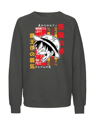 Pirate Spirit - Pirate, pirate king, straw hat captain, anime pirate, anime smile, grand line, shonen anime - Fairtrade Sweatshirt