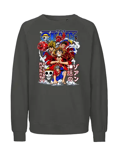 Grand Adventure - Pirate, straw hat crew, anime pirate, luffy crew, grand line, manga collage, anime adventure, shonen anime - Fairtrade Sweatshirt
