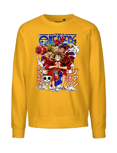 Grand Adventure - Pirate, straw hat crew, anime pirate, luffy crew, grand line, manga collage, anime adventure, shonen anime - Fairtrade Sweatshirt
