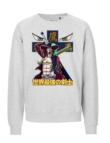 Greatest Swordsman - Pirate, mihawk, dracule mihawk, anime swordsman, warlord, black blade, anime pirate, grand line - Fairtrade Sweatshirt