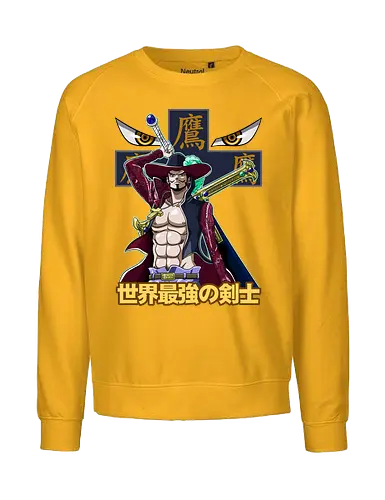 Greatest Swordsman - Pirate, mihawk, dracule mihawk, anime swordsman, warlord, black blade, anime pirate, grand line - Fairtrade Sweatshirt