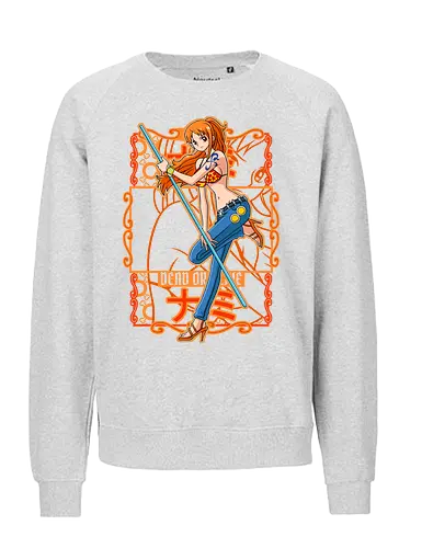 Cat Burglar Style - Pirate, nami, anime girl, straw hat crew, pirate navigator, anime pirate, orange aesthetic, grand line - Fairtrade Sweatshirt