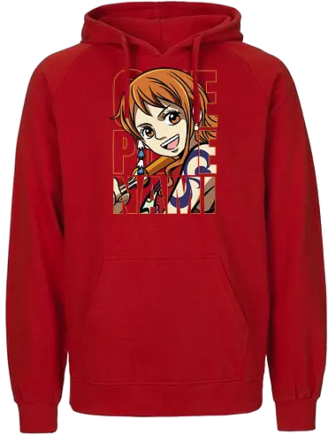 Pirate Queen Energy - Pirate, nami, anime portrait, straw hat crew, anime girl, pirate navigator, manga art, grand line - Fairtrade Hoodie