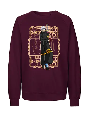 Silent Surgeon - Pirate, trafalgar law, heart pirates, anime swordsman, surgeon of death, anime pirate, grand line, manga art - Fairtrade Sweatshirt