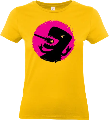 enjoy the meal teroid - dinosaur, dino, meteorid, meteor, trex, glitch, retrogame, vintage, classic team, rock on, logo - Standard T-Shirt (Women)