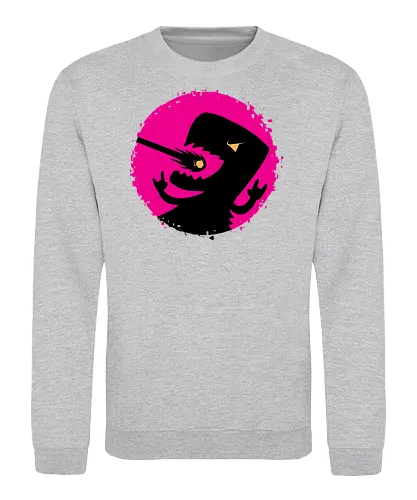 enjoy the meal teroid - dinosaur, dino, meteorid, meteor, trex, glitch, retrogame, vintage, classic team, rock on, logo - Sweatshirt