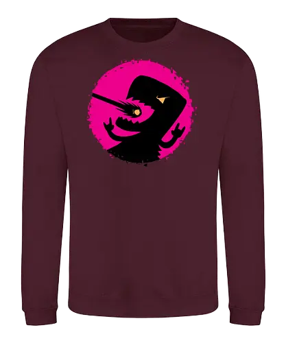 enjoy the meal teroid - dinosaur, dino, meteorid, meteor, trex, glitch, retrogame, vintage, classic team, rock on, logo - Sweatshirt