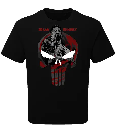 skull of terror  - Superhero, skull, judgement, justice, antihero, no mercy, hitman, assassin - Oversize T-Shirt