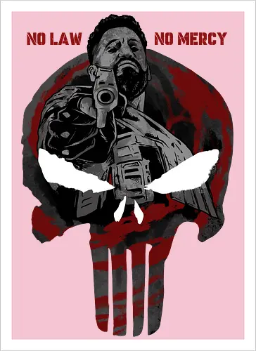 skull of terror  - Superhero, skull, judgement, justice, antihero, no mercy, hitman, assassin - Artprint