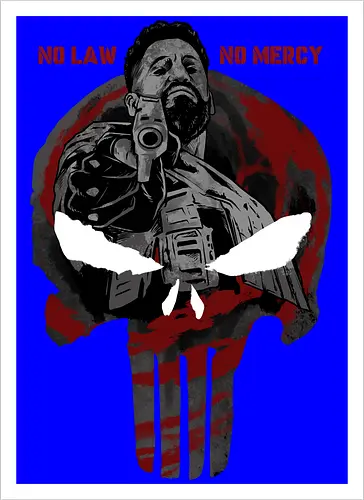 skull of terror  - Superhero, skull, judgement, justice, antihero, no mercy, hitman, assassin - Artprint