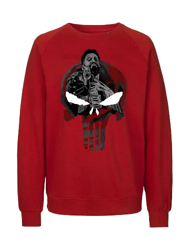 skull of terror  - Superhero, skull, judgement, justice, antihero, no mercy, hitman, assassin - Fairtrade Sweatshirt