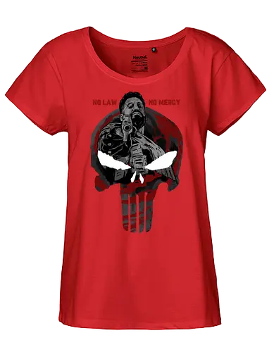 skull of terror  - Superhero, skull, judgement, justice, antihero, no mercy, hitman, assassin - Fairtrade Girl Shirt