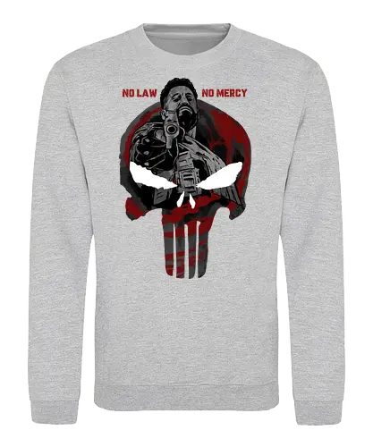 skull of terror  - Superhero, skull, judgement, justice, antihero, no mercy, hitman, assassin - Sweatshirt