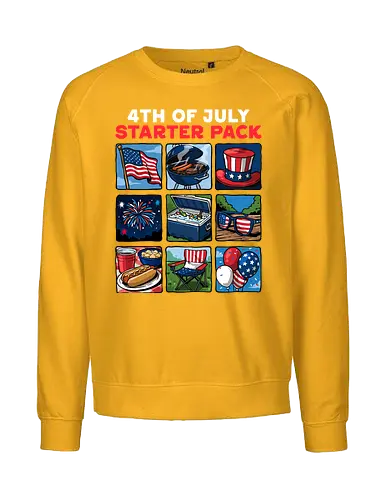 4th of July Starter Pack - 4th of july, 1776, 250th anniversary, america, fourth of july, freedom, independence day, memorial day, patriot, patriotic, red white blue, the british blew a thirteen colony lead, usa, veterans day, with liberty and justice for all - Fairtrade Sweatshirt