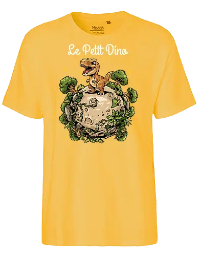 Le Petit Dino - dinosaur, jurassic, paleontology, dino, Prince, book, bookworm, prehistoric, t rex, animal, cosmic, space, planet, stars, universe, world, jurassic world, Jurassic - Fairtrade T-Shirt