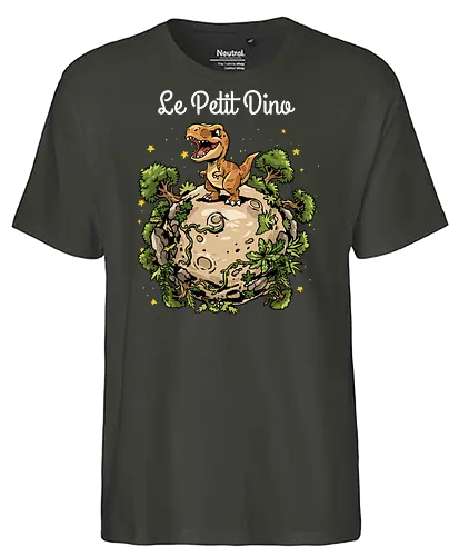 Le Petit Dino - dinosaur, jurassic, paleontology, dino, Prince, book, bookworm, prehistoric, t rex, animal, cosmic, space, planet, stars, universe, world, jurassic world, Jurassic - Fairtrade T-Shirt
