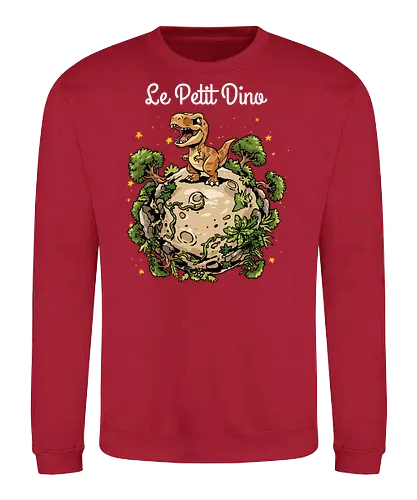 Le Petit Dino - dinosaur, jurassic, paleontology, dino, Prince, book, bookworm, prehistoric, t rex, animal, cosmic, space, planet, stars, universe, world, jurassic world, Jurassic - Sweatshirt