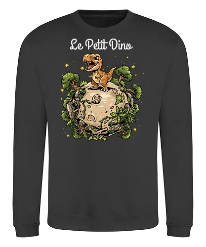 Le Petit Dino - dinosaur, jurassic, paleontology, dino, Prince, book, bookworm, prehistoric, t rex, animal, cosmic, space, planet, stars, universe, world, jurassic world, Jurassic - Sweatshirt