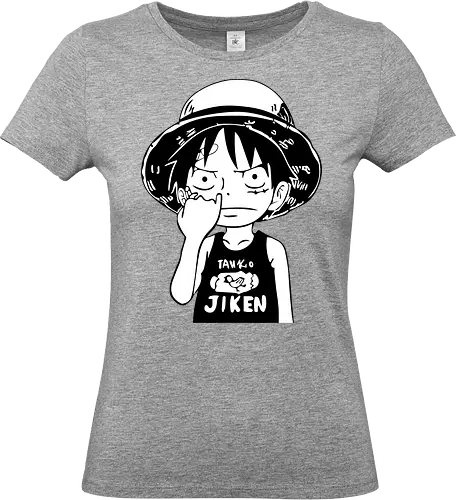 Junger Pirat Strohhut Schwarz Weiß Manga - Standard T-Shirt (Women)