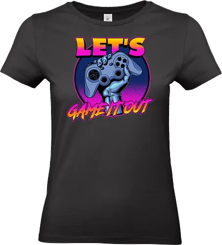 Lets Game iT Out - gaming apparel, geek, retro, vintage, 90s arcade, arcade games, retrogaming, video console, videogames, video games, 1980s, 80s arcade, arcade, gamer, gaming - Standard T-Shirt (Women)