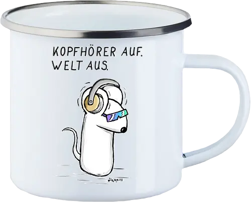 Kopfhörer auf. Welt aus.
