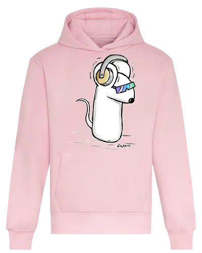 Technomaus - Technomaus, Maus, Comicmaus, Kopfhörer, Musik, Techno, Beat, Sound, Bass, DJ, Festival, Party, Sonnenbrille, Musikmodus, eigene Welt, chillen, tanzen, Rave, Elektro, EDM, Cartoon, Comic, Flojopics, niedlich, lustig, frech, Shirtmotiv, T-Shirt, Hoodie, Geschenkidee, techno mouse, mouse, headphones, music, techno, beat, sound, bass, DJ, festival, party, rave, EDM, cartoon mouse, cute mouse, funny shirt, music lover, gift idea - Heavyweight Hoodie