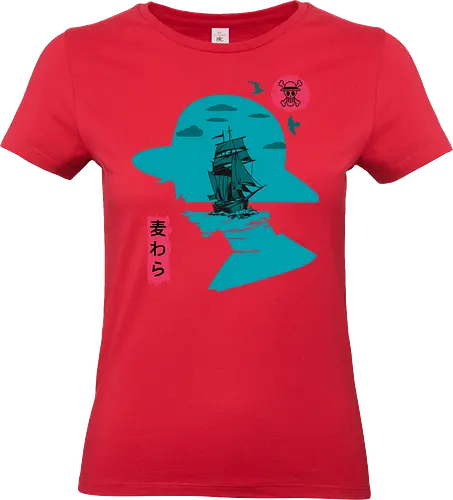 Grand Line Voyage - Pirate, pirate ship, anime sea, grand line, mugiwara, anime aesthetic, pirate crew, adventure anime - Standard T-Shirt (Women)