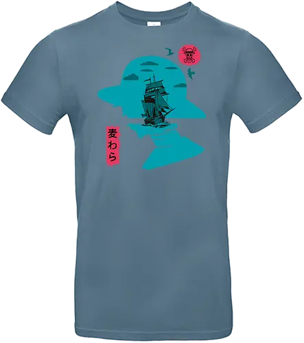 Grand Line Voyage - Pirate, pirate ship, anime sea, grand line, mugiwara, anime aesthetic, pirate crew, adventure anime - Standard T-Shirt