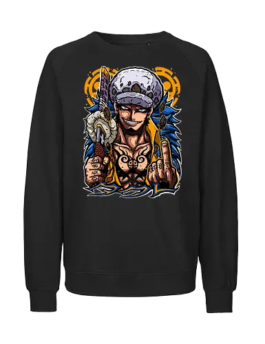 Surgeon of Death - trafalgar law, Pirate, heart pirates, anime pirate, surgeon of death, op op fruit, anime tattoo, grand line - Fairtrade Sweatshirt