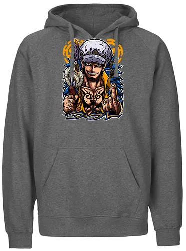 Surgeon of Death - trafalgar law, Pirate, heart pirates, anime pirate, surgeon of death, op op fruit, anime tattoo, grand line - Fairtrade Hoodie