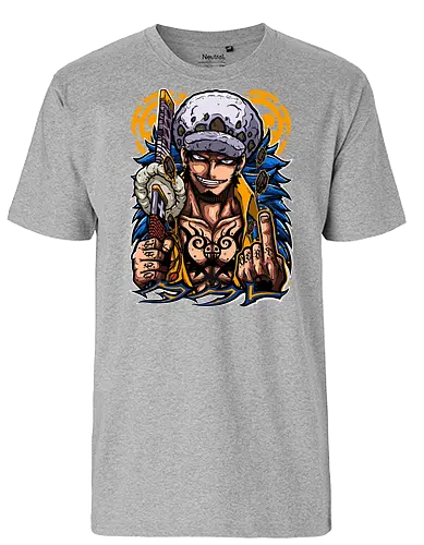 Surgeon of Death - trafalgar law, Pirate, heart pirates, anime pirate, surgeon of death, op op fruit, anime tattoo, grand line - Fairtrade T-Shirt