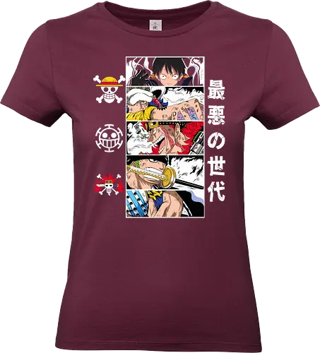New Era Pirates - Pirate, pirate era, anime manga, Pirate, grand line, anime collage, straw hat crew, shonen anime - Standard T-Shirt (Women)