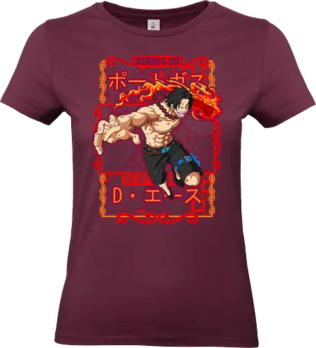 Fire Fist Legacy - portgas d ace, Pirate, fire fist ace, whitebeard pirates, anime fire, pirate brother, marineford, anime warrior - Standard T-Shirt (Women)