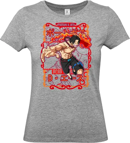 Fire Fist Legacy - portgas d ace, Pirate, fire fist ace, whitebeard pirates, anime fire, pirate brother, marineford, anime warrior - Standard T-Shirt (Women)