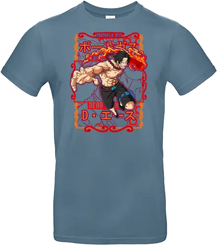 Fire Fist Legacy - portgas d ace, Pirate, fire fist ace, whitebeard pirates, anime fire, pirate brother, marineford, anime warrior - Standard T-Shirt