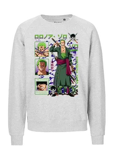 Three Sword Style - zoro, Pirate, three sword style, anime swordsman, pirate hunter, katana warrior, mugiwara, santoryu - Fairtrade Sweatshirt