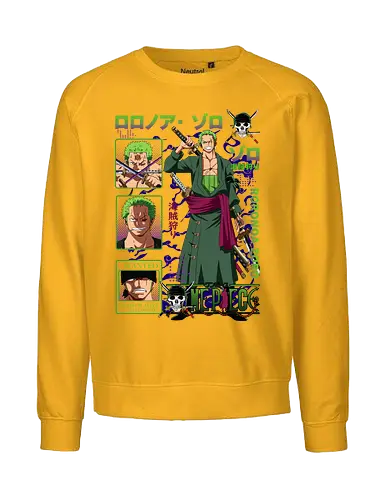 Three Sword Style - zoro, Pirate, three sword style, anime swordsman, pirate hunter, katana warrior, mugiwara, santoryu - Fairtrade Sweatshirt